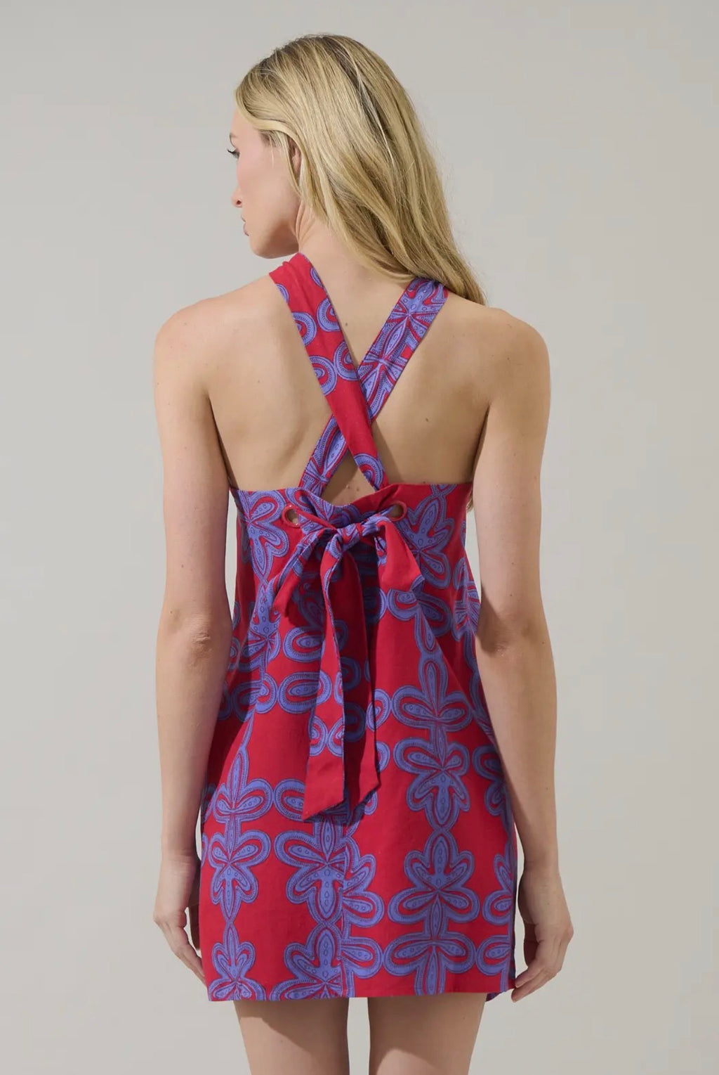 Rory Floral Amory Halter Mini Dress