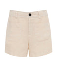 Cream Linen Shorts
