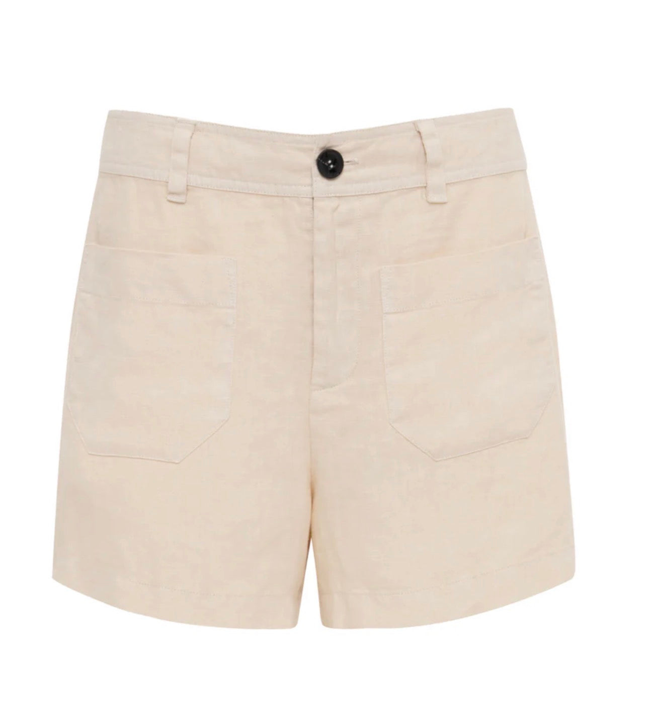 Cream Linen Shorts