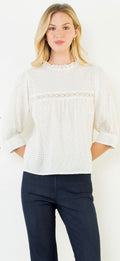 Cream Cut Out Top