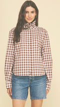Brown/White Check Shirt