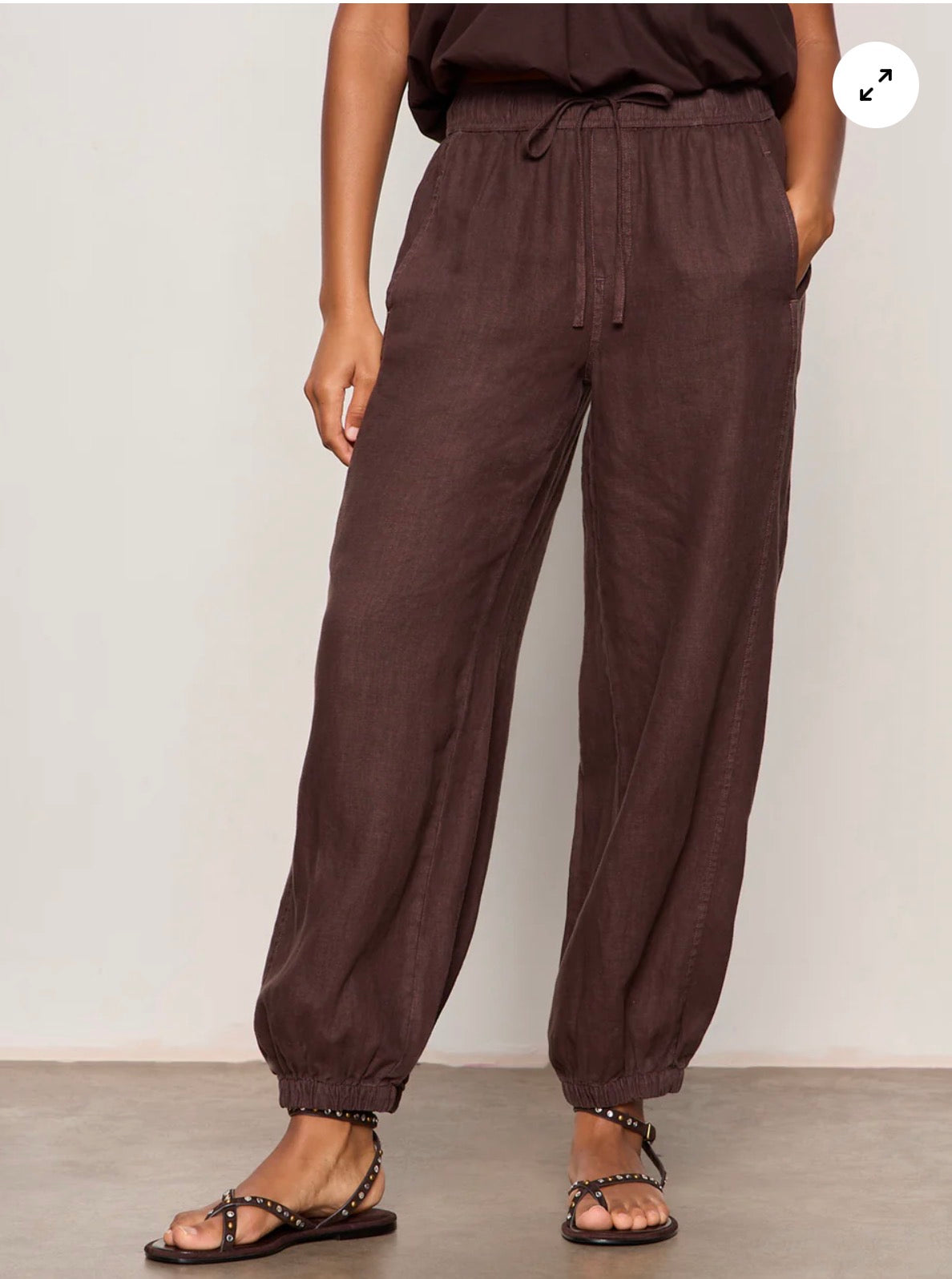 Brown Linen Jogger