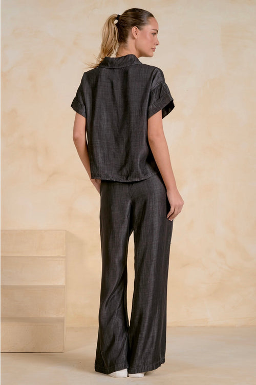 Black Short Sleeve Jumpsuit