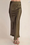 Satin Midi Skirt