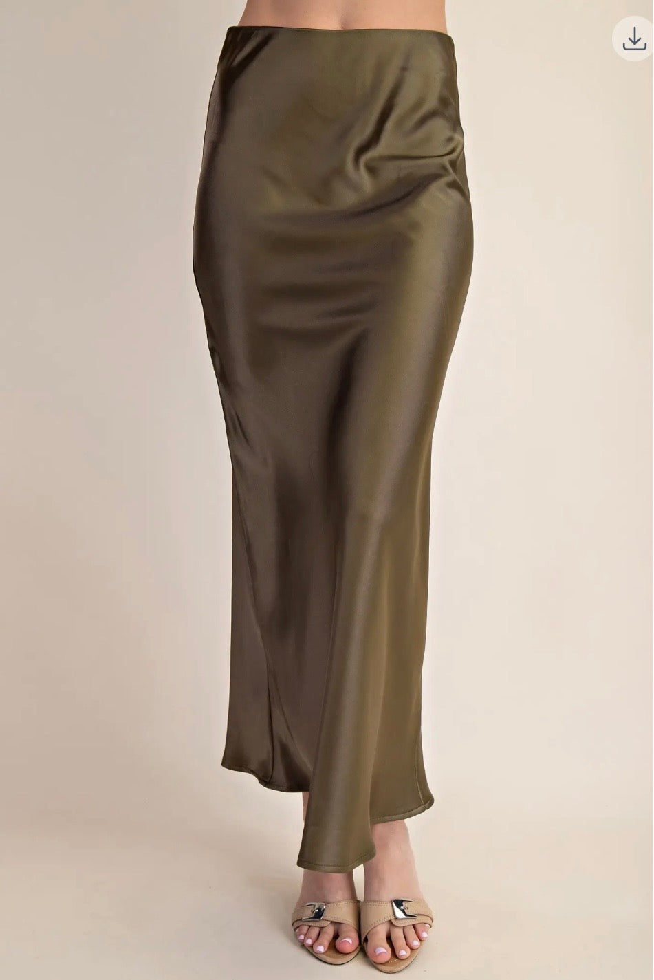 Satin Midi Skirt