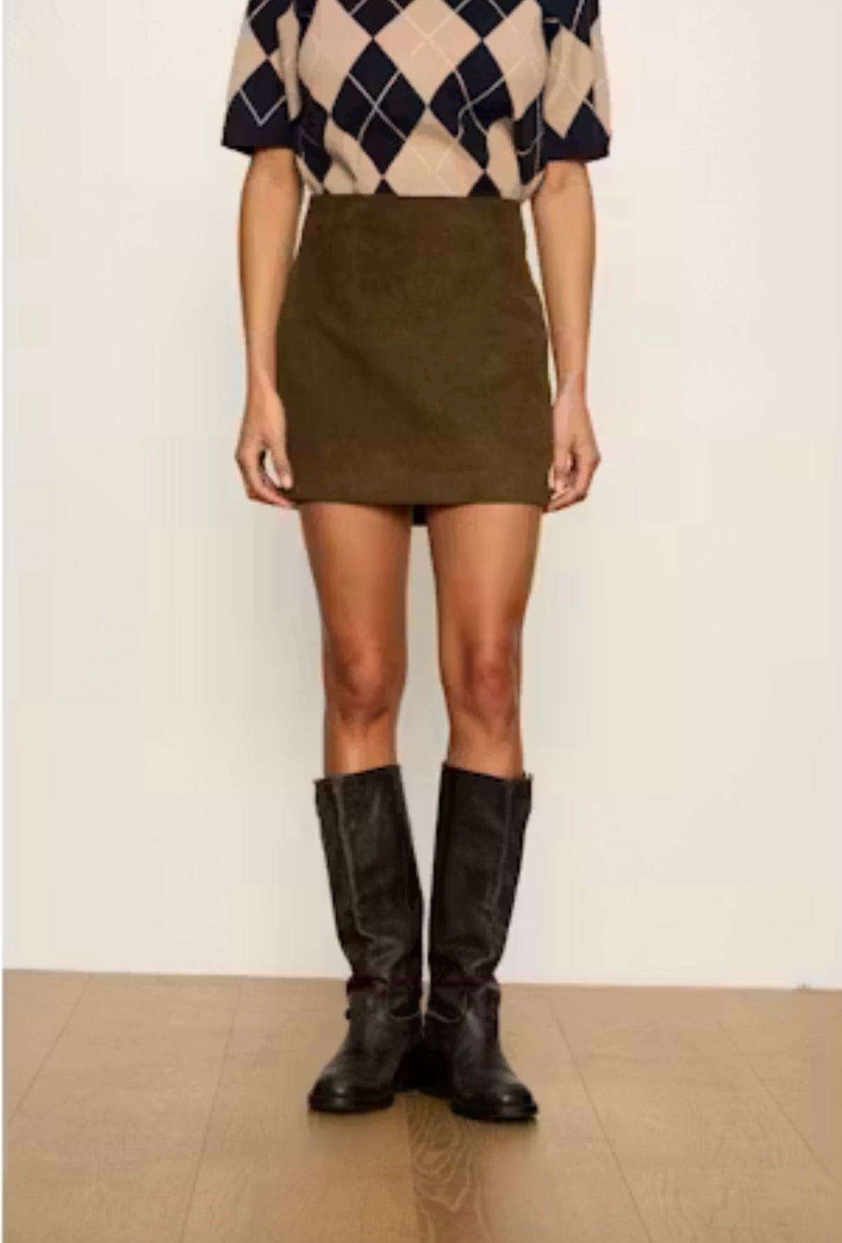 Kalamata Suede Skirt