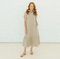 Brown/White Stripe Maxi