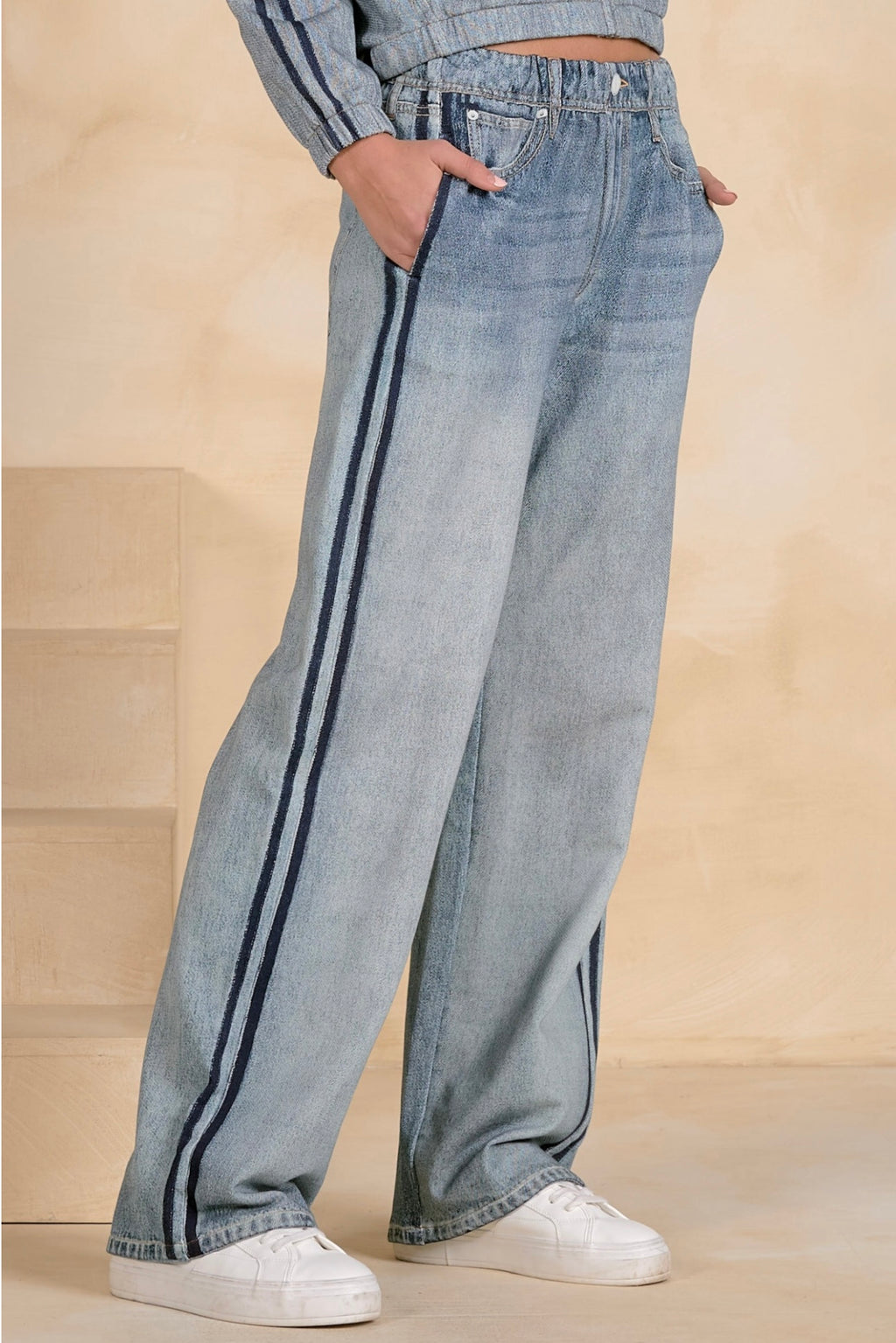 Denim Track Sweatpants