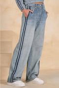 Denim Track Sweatpants