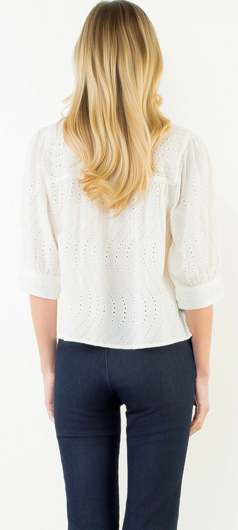 Cream Cut Out Top